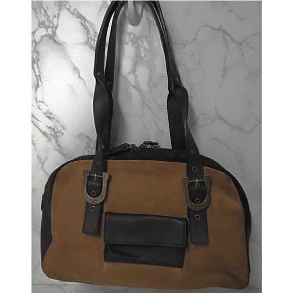 UGG Australia Brown Suede Lacing Bowler Bag - NWT - Picture 2 of 8